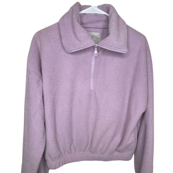 Urban Outfitters Lilac Quarter Zip Top Sweatshirt Sz M - Picture 16 of 16